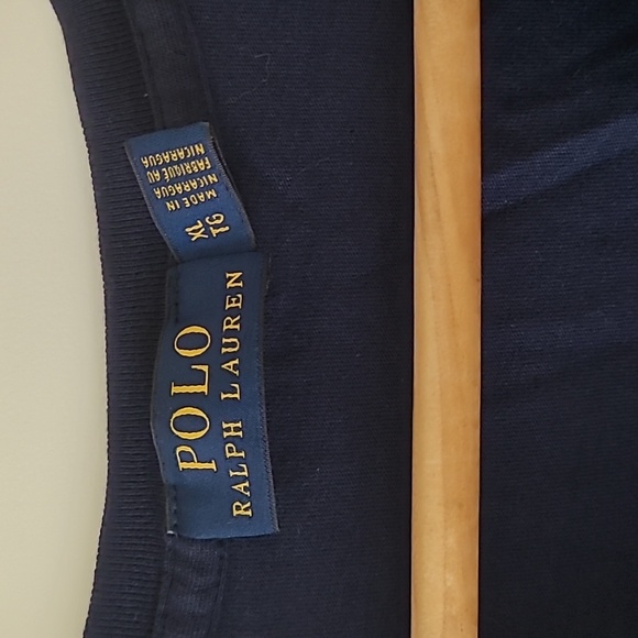 Polo Ralph Lauren Navy Blue V-neck Tshirt - Picture 2 of 3